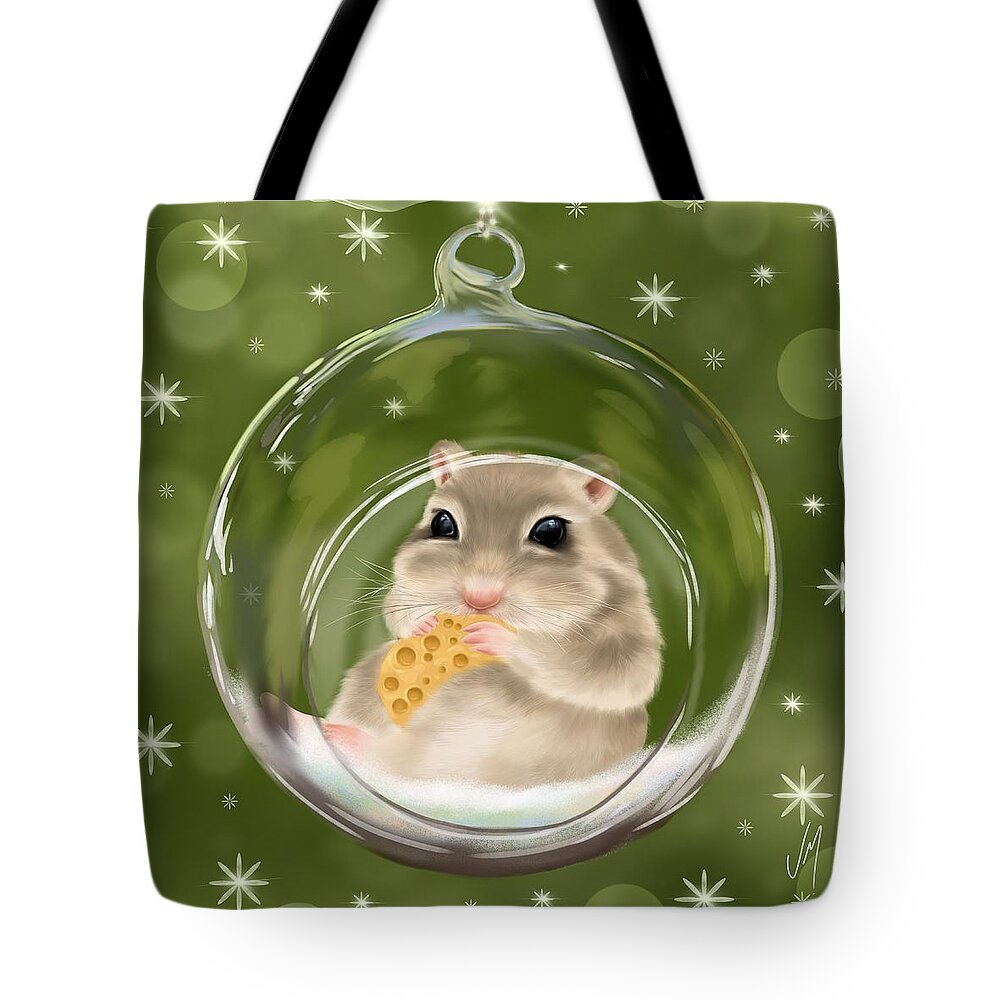 Christmas Tote Bag featuring the painting Christmas relax by Veronica Minozzi