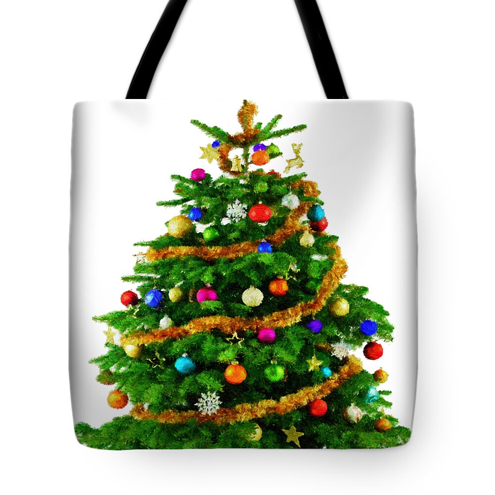  Tote Bag featuring the digital art Christmas Tree 1417 by Rafael Salazar
