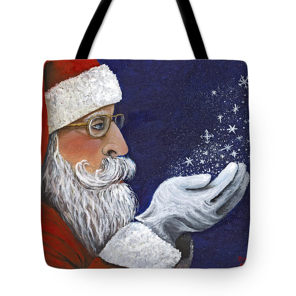 Person Tote Bag featuring the painting Christmas Wish by Darice Machel McGuire