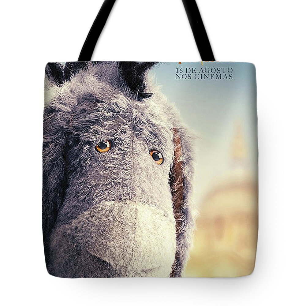 Christopher Robin Tote Bag featuring the mixed media Christopher Robin B by Movie Poster Prints