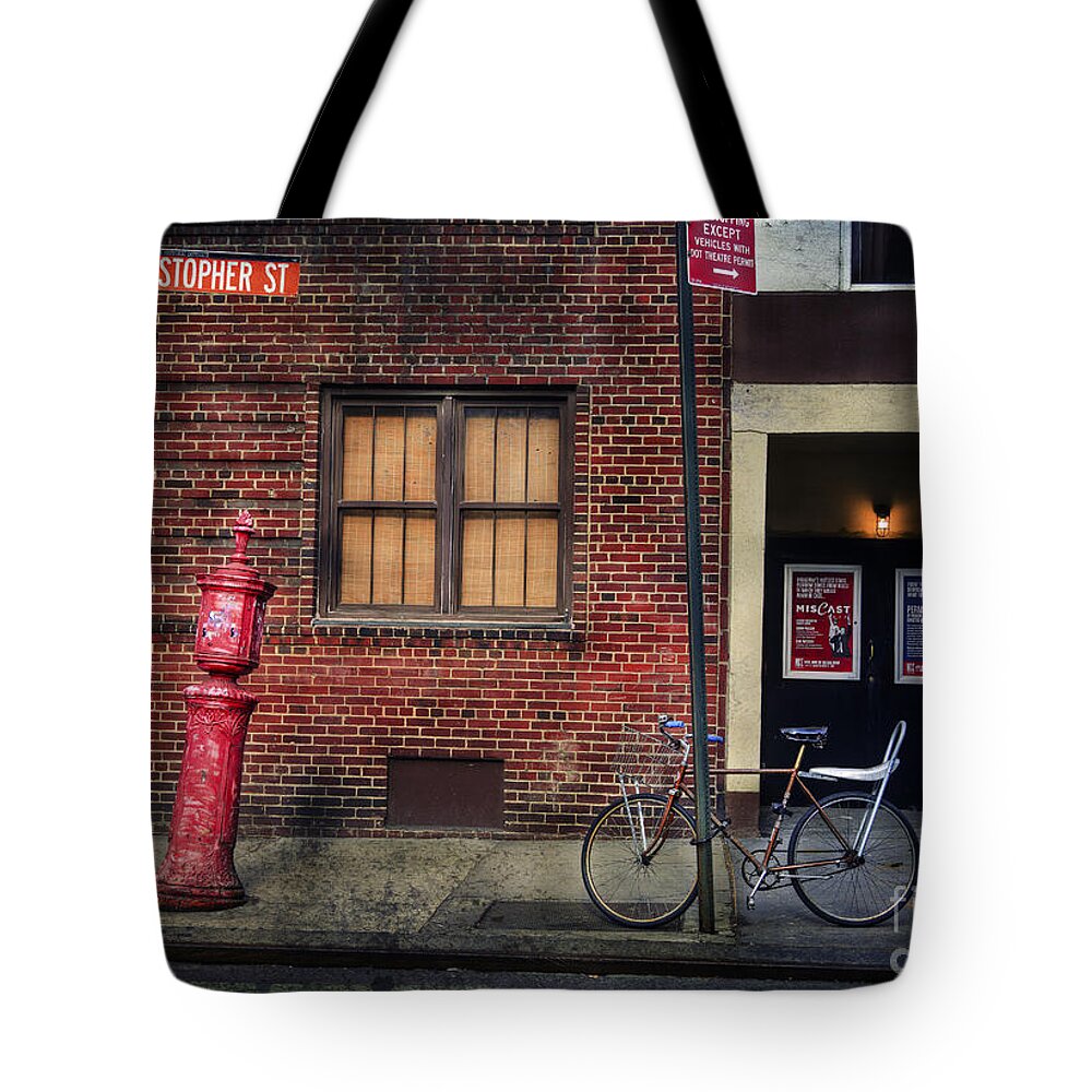 Bicycle Tote Bag featuring the photograph Christopher St. Bicycle by Craig J Satterlee