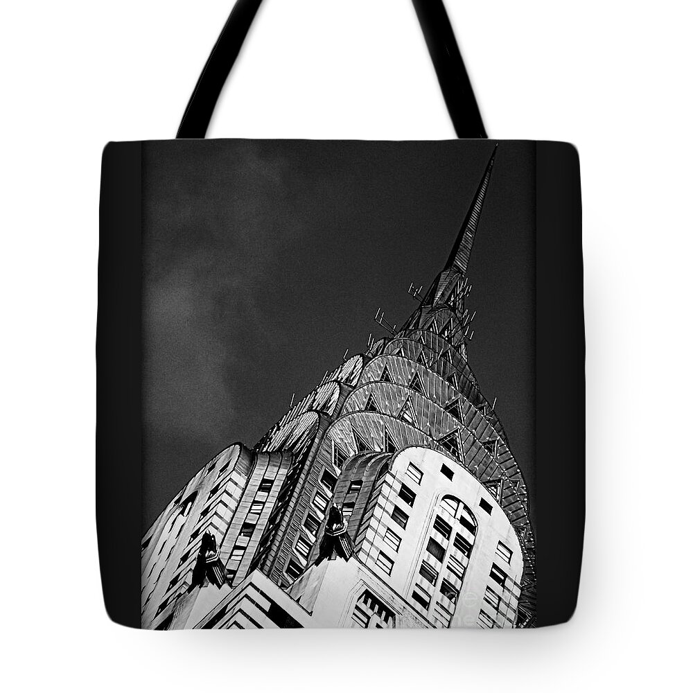 Chrysler Building Tote Bag featuring the photograph Chrysler Building's Apex by James Aiken