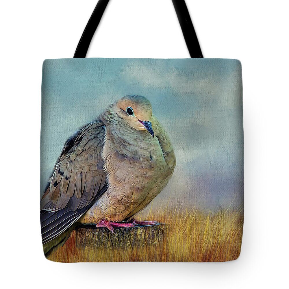 Dove Tote Bag featuring the photograph Chubby Dove by Cathy Kovarik