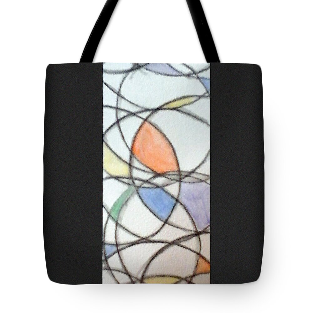Church Tote Bag featuring the painting Church Glass by Loretta Nash