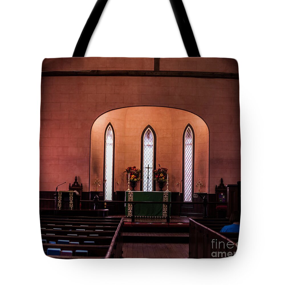 Bluffton Tote Bag featuring the photograph Church Interior by Thomas Marchessault