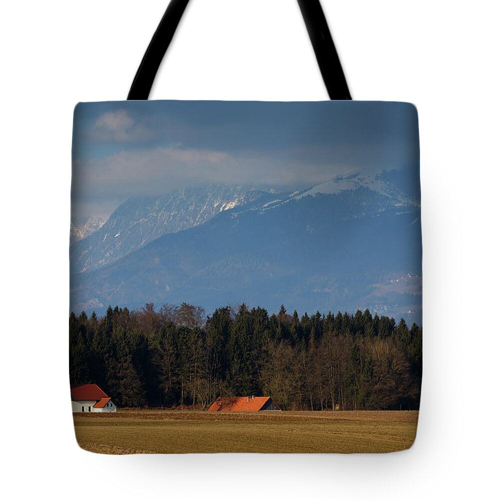 Hrase Tote Bag featuring the photograph Church of Saint James in the village of Hrase by Ian Middleton