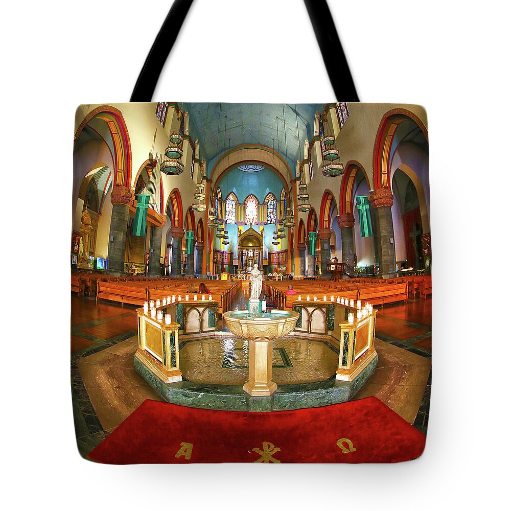 Church Of St. Paul The Apostle Tote Bag featuring the photograph Church of St. Paul the Apostle by Mitch Cat