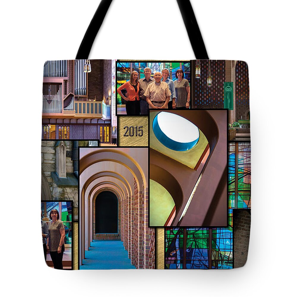  Tote Bag featuring the photograph Church photography collage by Raymond Kunst