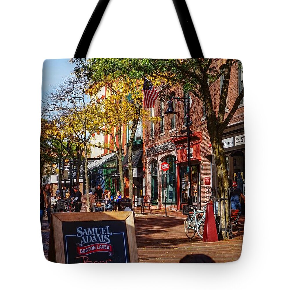  Tote Bag featuring the photograph Church Street Marketplace by Kendall McKernon