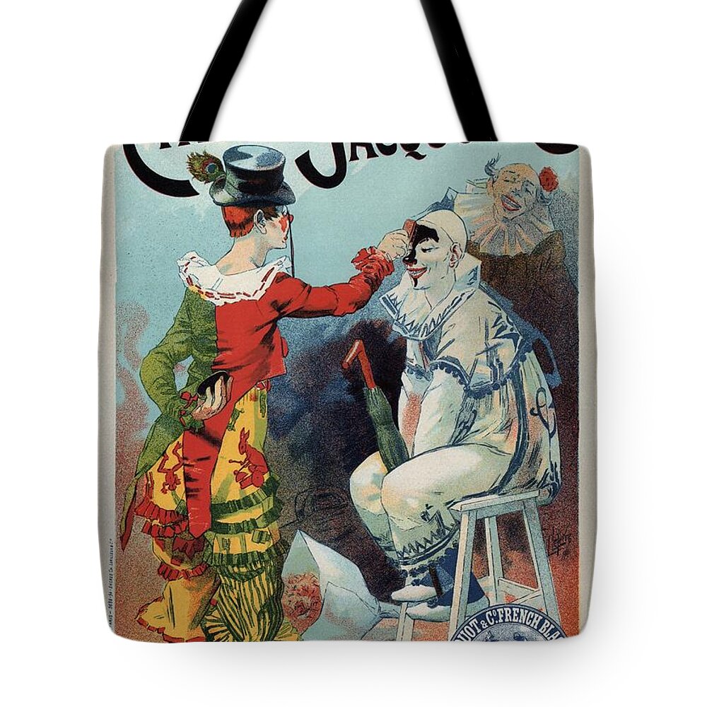 Cirage Jacquot & Cie Tote Bag featuring the mixed media Cirage Jacquot and Cie - Vintage French Advertising Poster by Studio Grafiikka