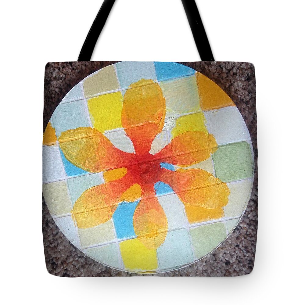 Petals Tote Bag featuring the painting Circle for Daud by Suzanne Giuriati Cerny
