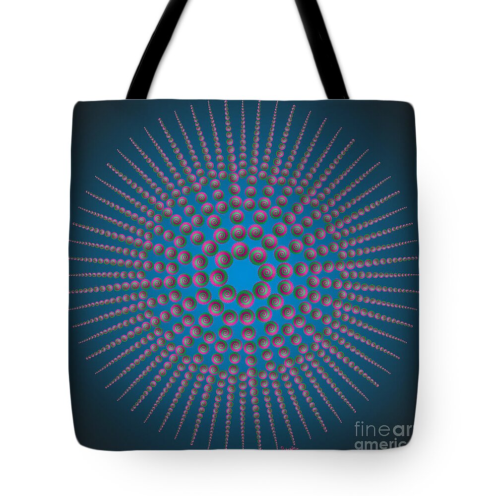 Sales Tote Bag featuring the digital art Circle of My Eye by Heather Schaefer