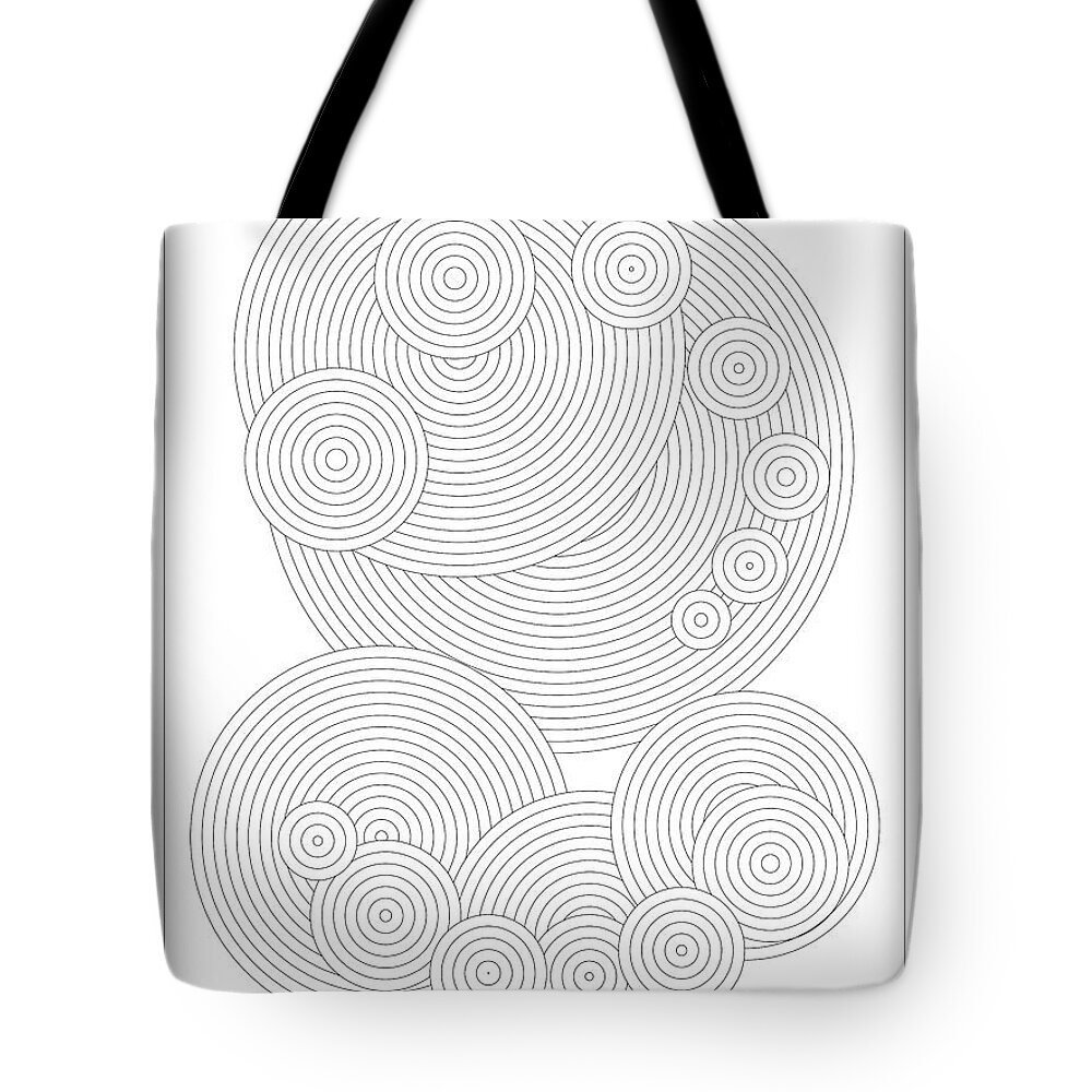 Relief Tote Bag featuring the digital art Circular Sunday by DB Artist