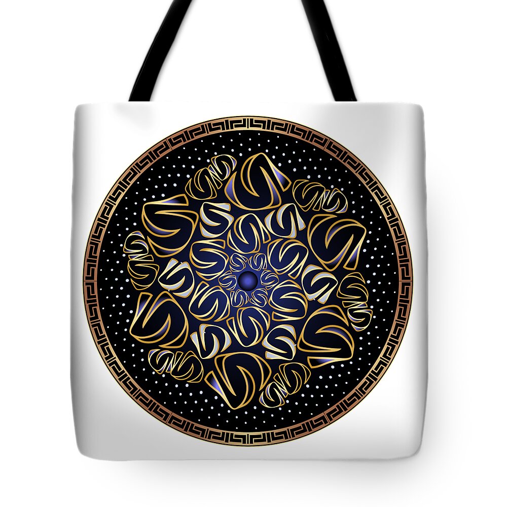 Mandala Tote Bag featuring the digital art Circularium No. 2506 by Alan Bennington