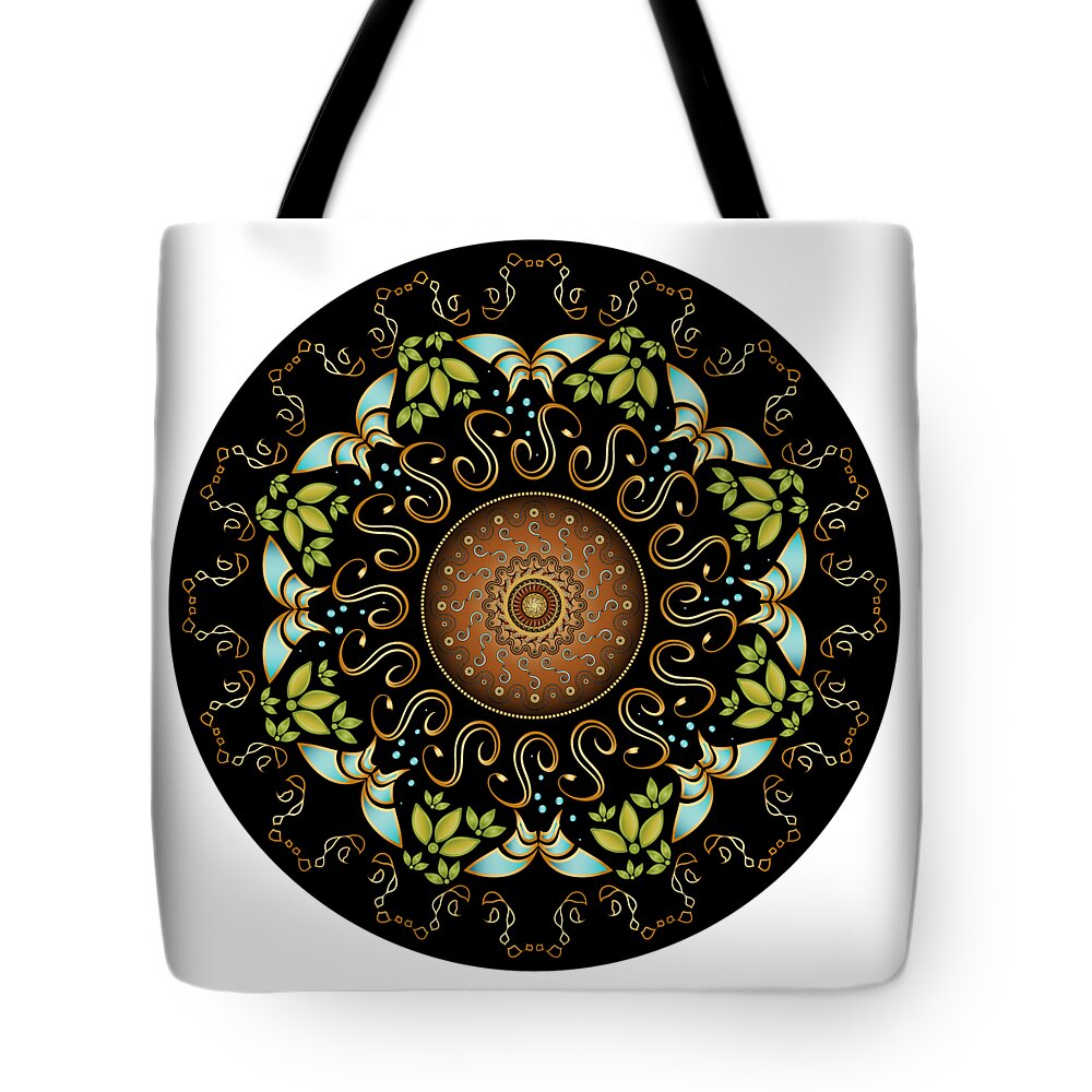 Mandala Tote Bag featuring the digital art Circularium No. 2611 by Alan Bennington