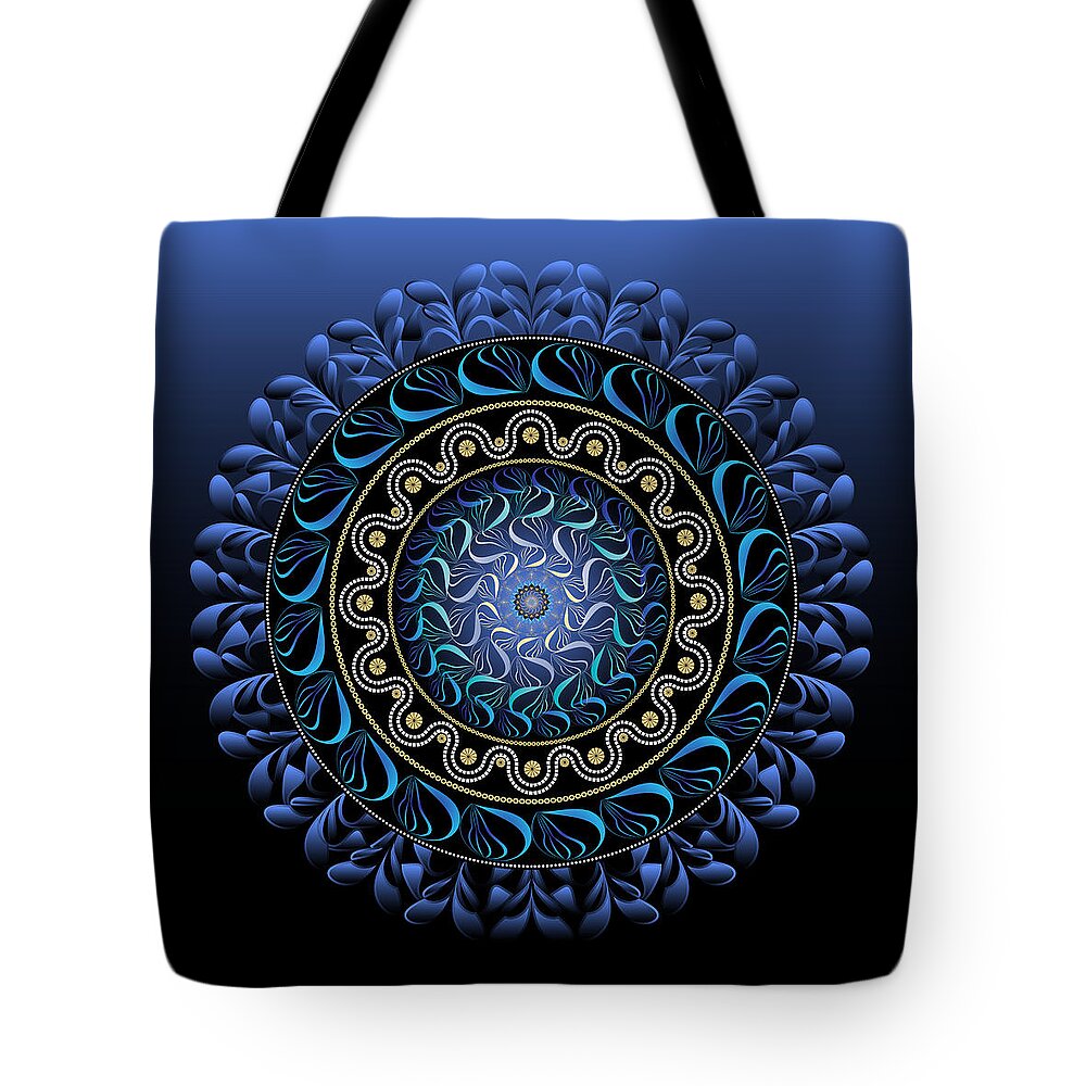 Mandala Tote Bag featuring the digital art Circularium No 2656 by Alan Bennington