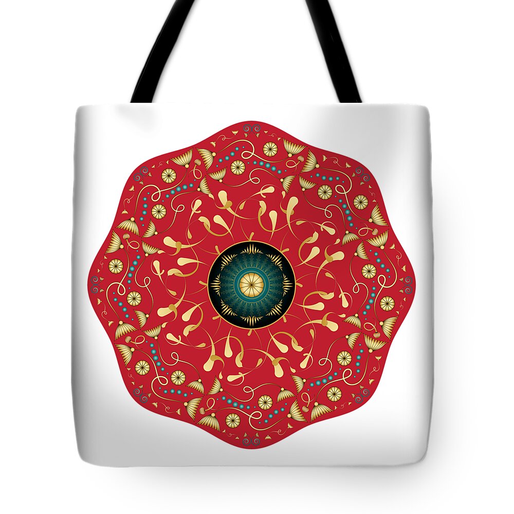Mandala Tote Bag featuring the digital art Circularium No. 2736 by Alan Bennington