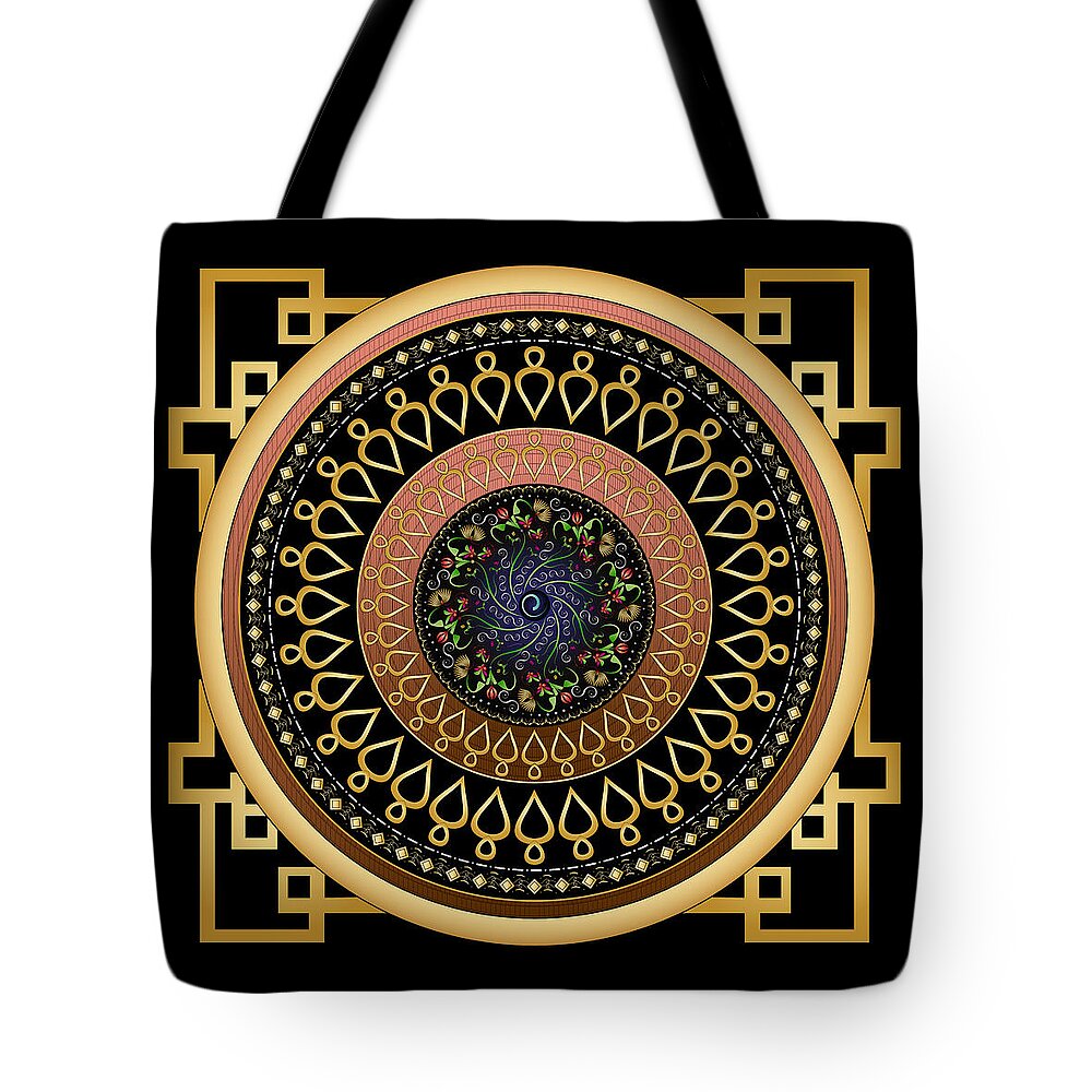Mandala Tote Bag featuring the digital art Circulosity No 2806 by Alan Bennington