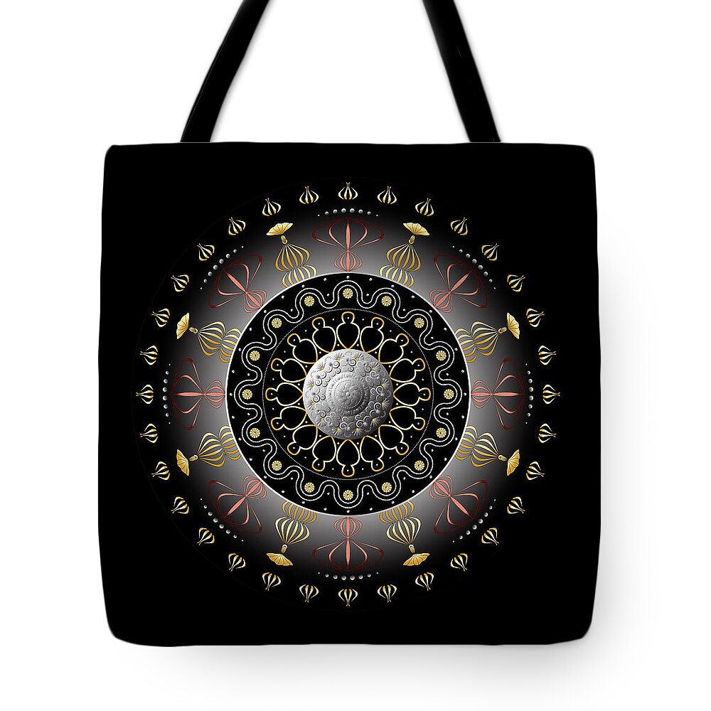 Mandala Tote Bag featuring the digital art Circulosity No 2927 by Alan Bennington