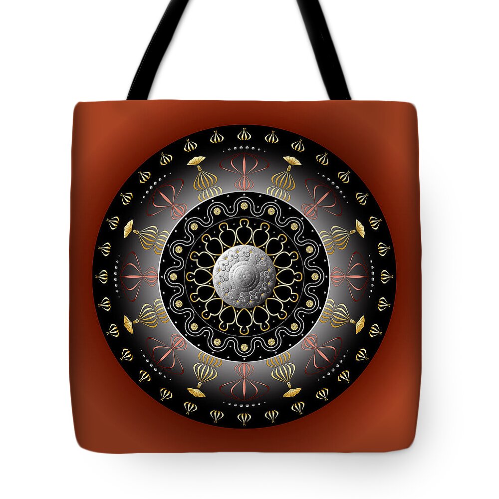 Mandala Tote Bag featuring the digital art Circulosity No 2928 by Alan Bennington