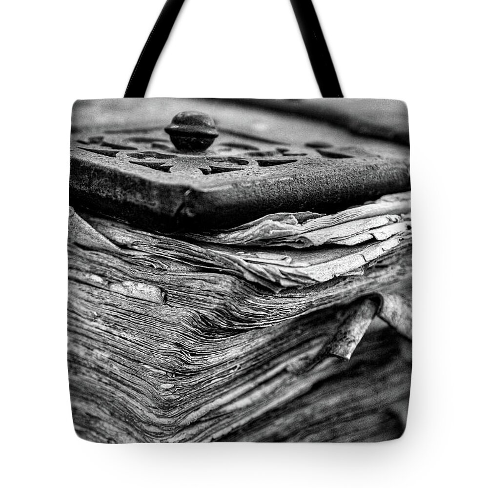 Book Tote Bag featuring the photograph Cistercian Monastery Library Book by Stuart Litoff