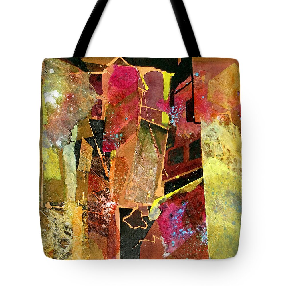 City Tote Bag featuring the painting City Colors by Rae Andrews