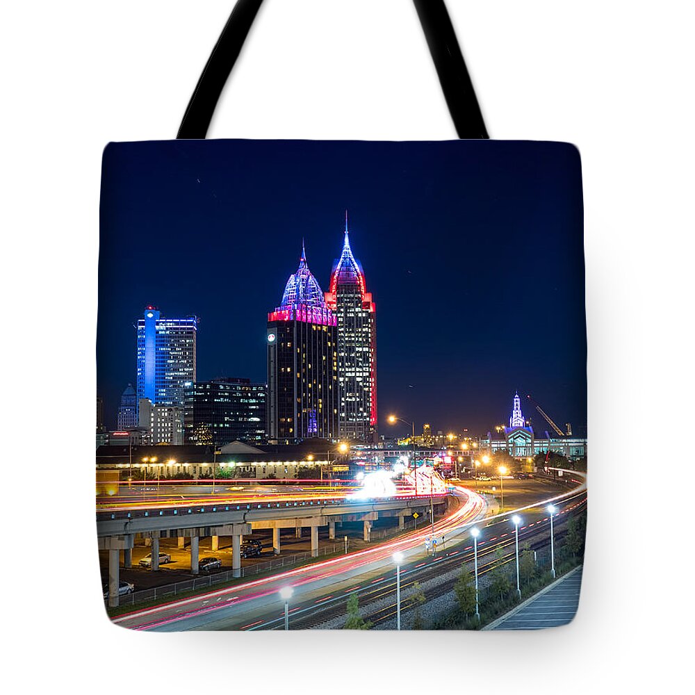 Cityscape Tote Bag featuring the photograph City Lights by Brad Boland