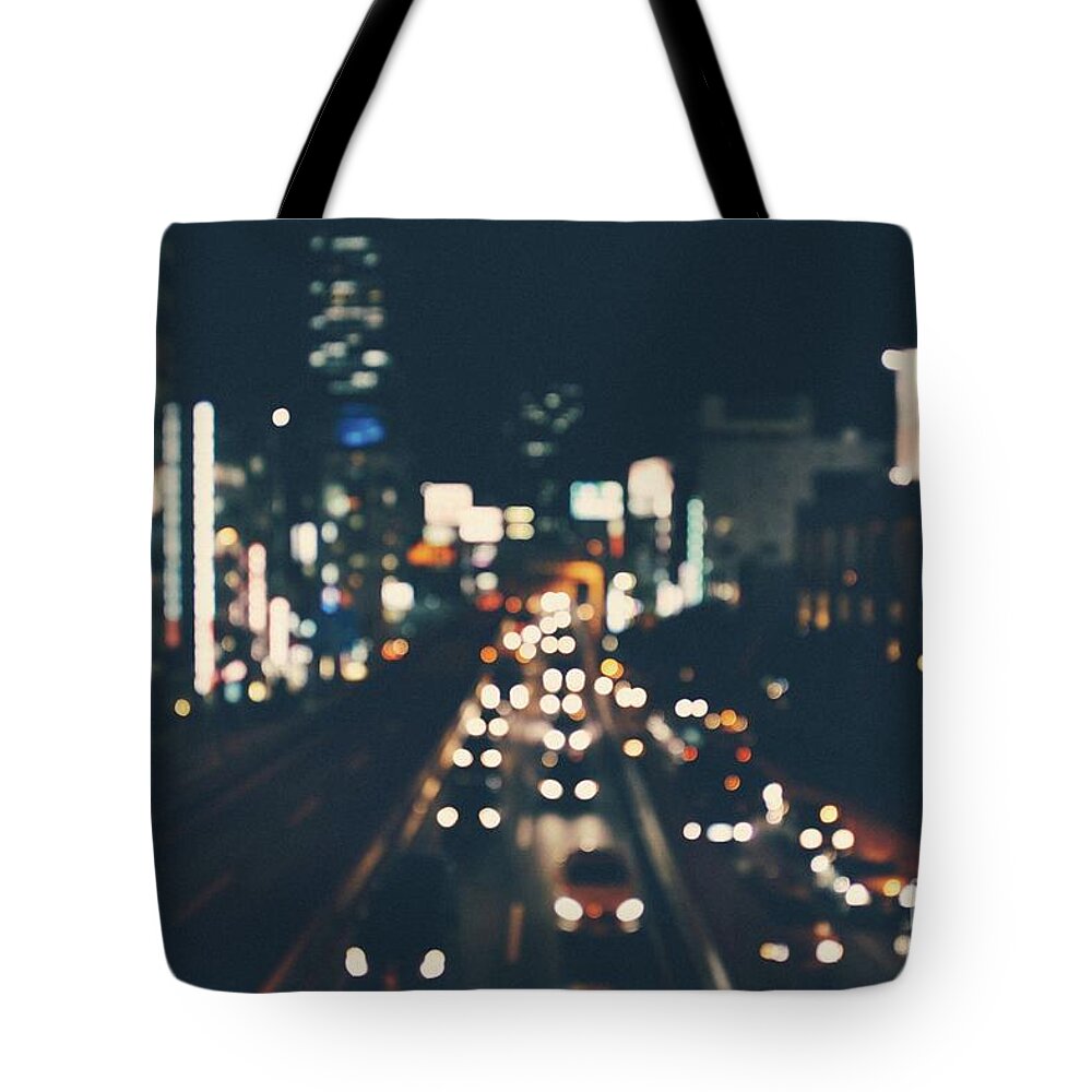 Photography Tote Bag featuring the photograph City Lights by MGL Meiklejohn Graphics Licensing