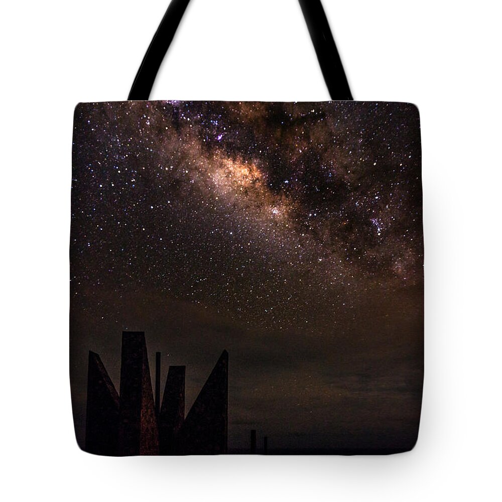 Milky Tote Bag featuring the photograph City of God by Amanda Jones