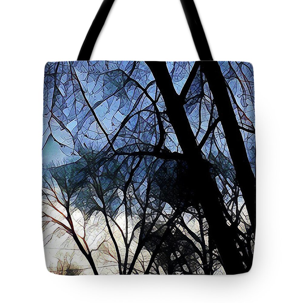 Trees Tote Bag featuring the photograph City Sunrise 1 by Tim Nyberg