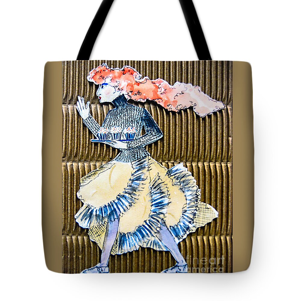Cupcae Tote Bag featuring the painting Claire by Marilyn Brooks