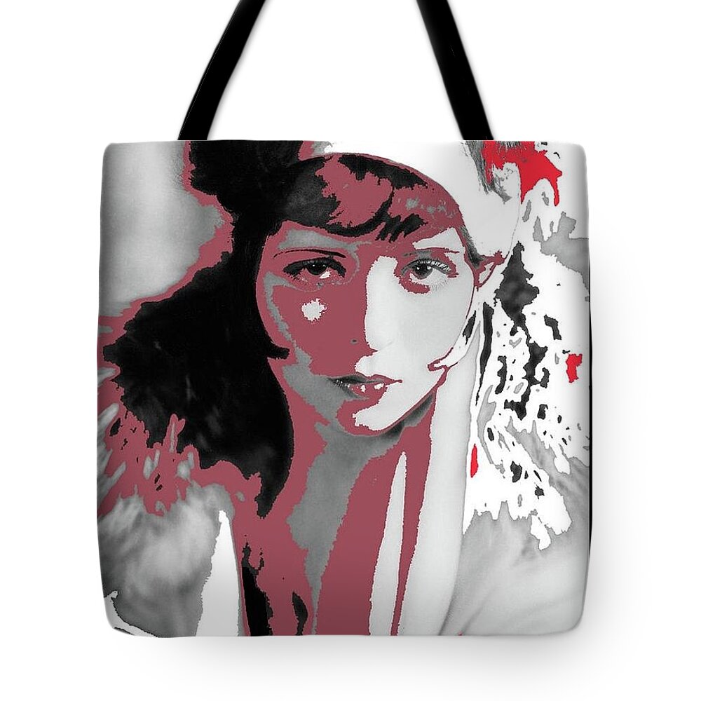Clara Bow Publicity Photo Eugene Robert Richee Photo Number Two 1926-2008 Tote Bag featuring the photograph Clara Bow Publicity Photo Eugene Robert Richee Photo number two 1926-2008 by David Lee Guss
