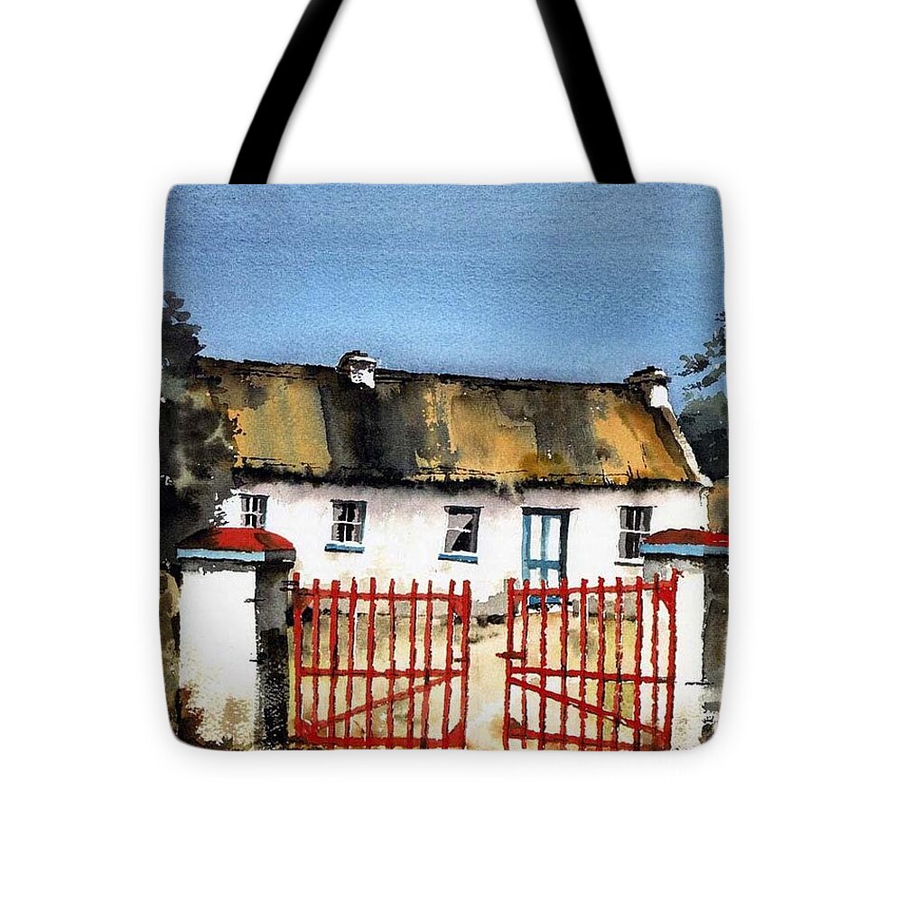  Tote Bag featuring the painting Clare... Ballyvaughan by Val Byrne