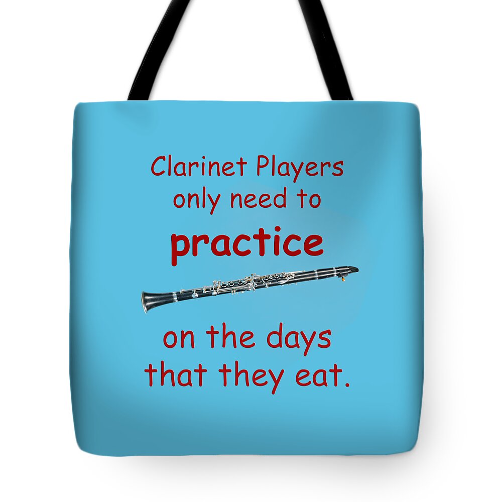 Clarinets Tote Bag featuring the photograph Clarinets Practice When they Eat by M K Miller