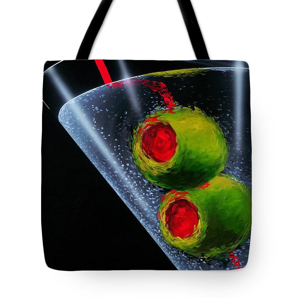 Martini Tote Bag featuring the painting Classic Martini by Michael Godard