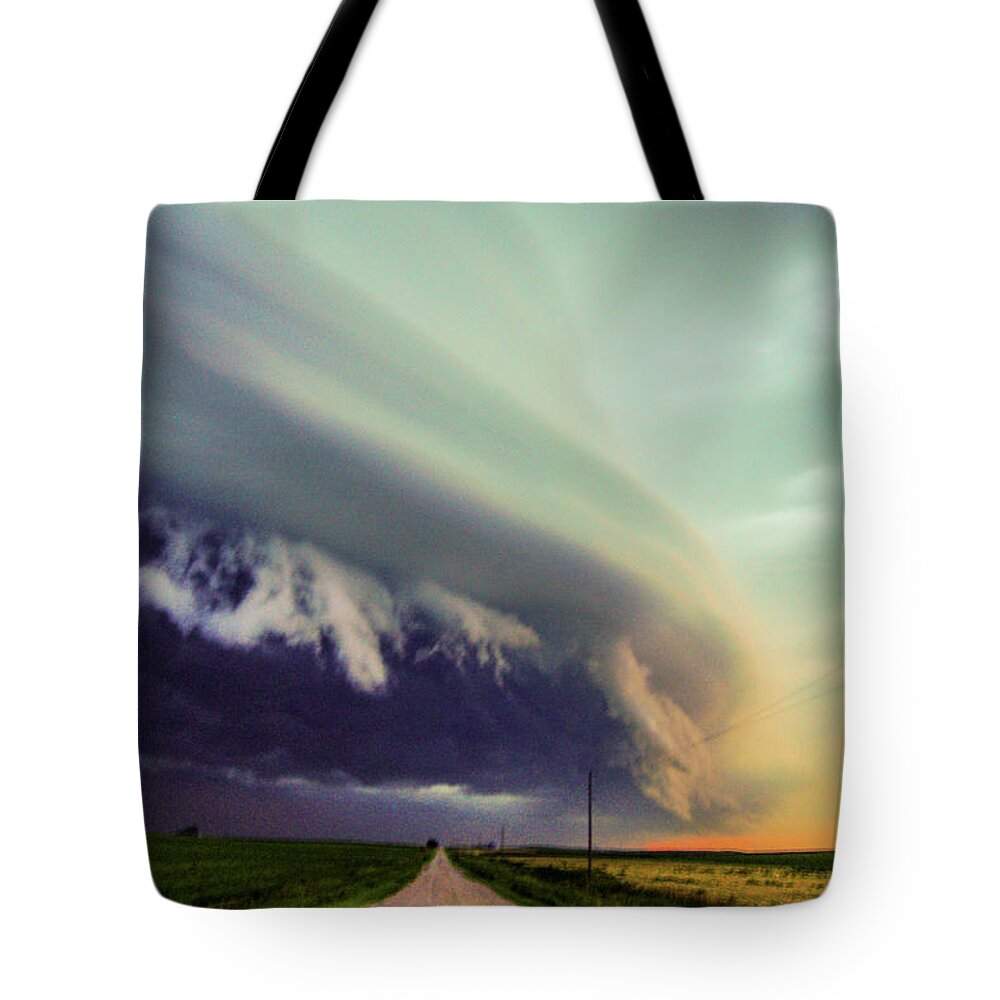 Nebraskasc Tote Bag featuring the photograph Classic Nebraska Shelf Cloud 024 by NebraskaSC