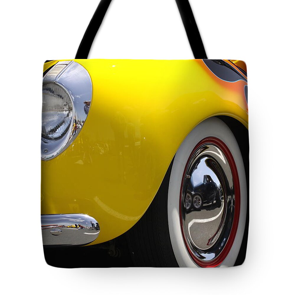 Flames Tote Bag featuring the photograph Classic Yellow Flames by Jeff Floyd CA