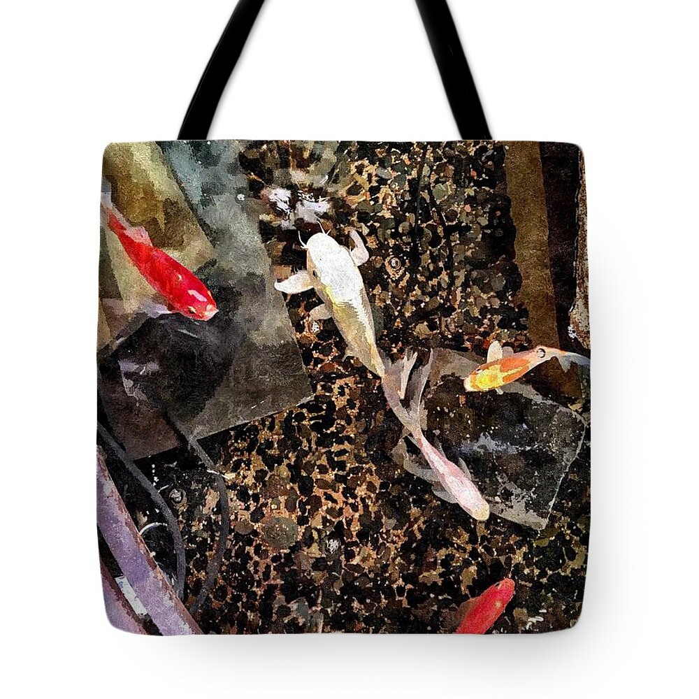 Koi Tote Bag featuring the photograph Clear As Koi by Brad Hodges