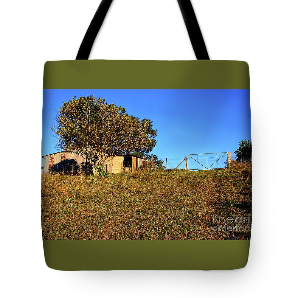 Clear Day At The Farm Tote Bag featuring the photograph Clear Day at the Farm by Kaye Menner by Kaye Menner