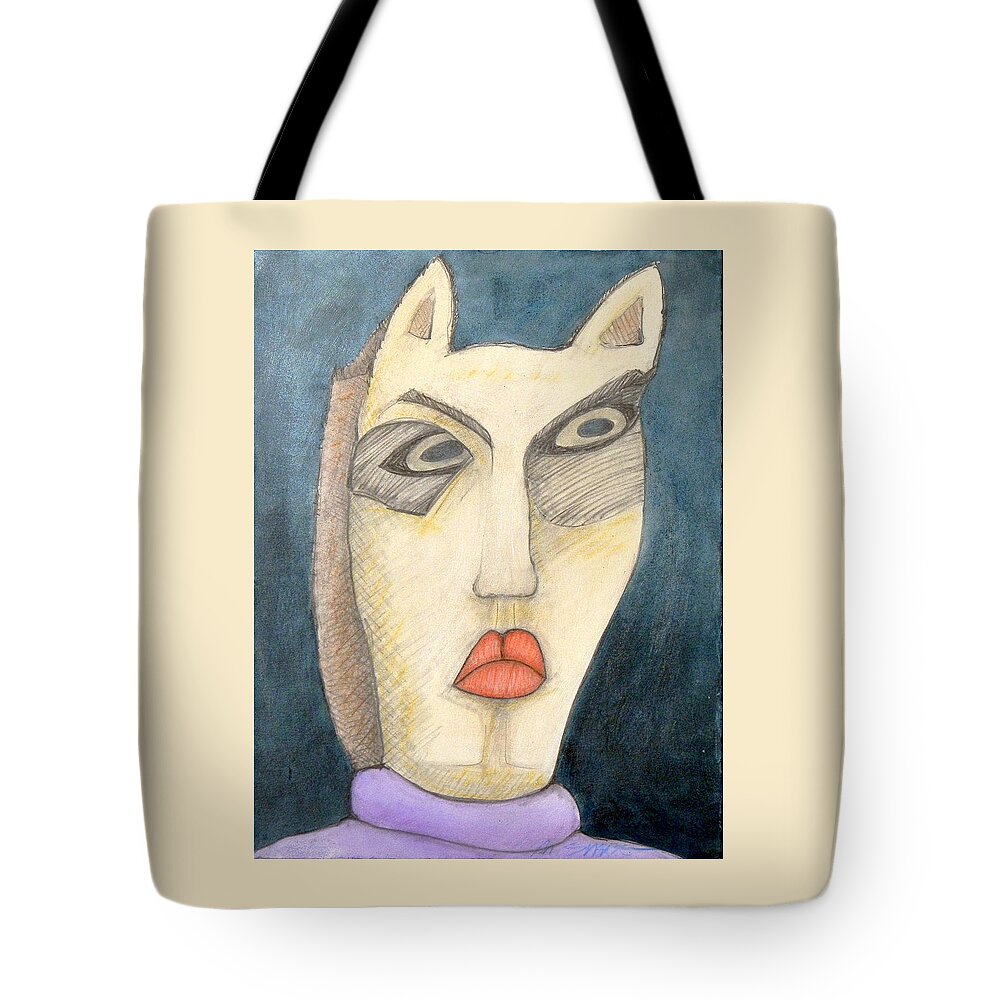 Portraits Tote Bag featuring the painting Cleopat by Michael Sharber