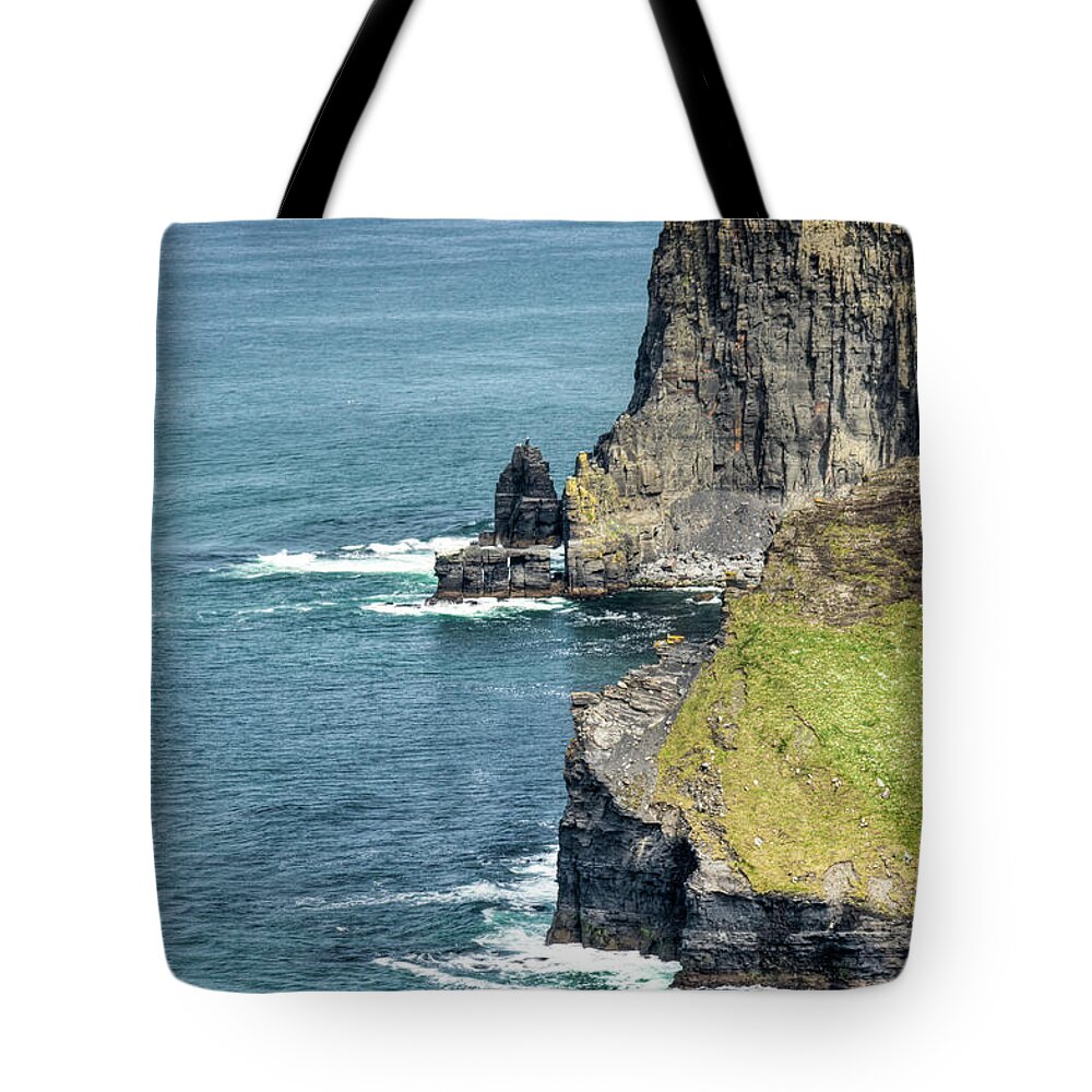Bring Their School Supplies Contributions To Pbc This Sunday Tote Bag featuring the photograph Cliff of Moher 11 by Douglas Barnett