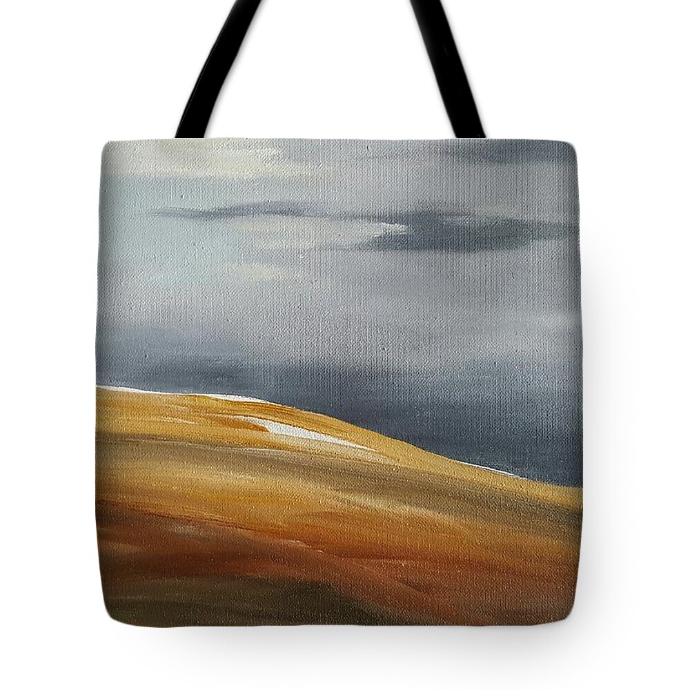 Climate Change Tote Bag featuring the painting Climate Change 22 by Cheryl Nancy Ann Gordon