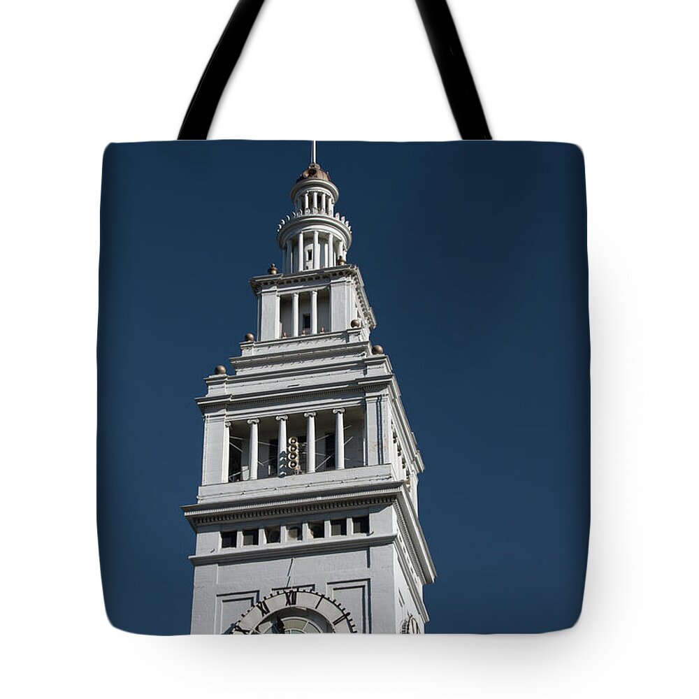 Built Tote Bag featuring the photograph Clock tower of the train station in San Francisco by Amanda Mohler
