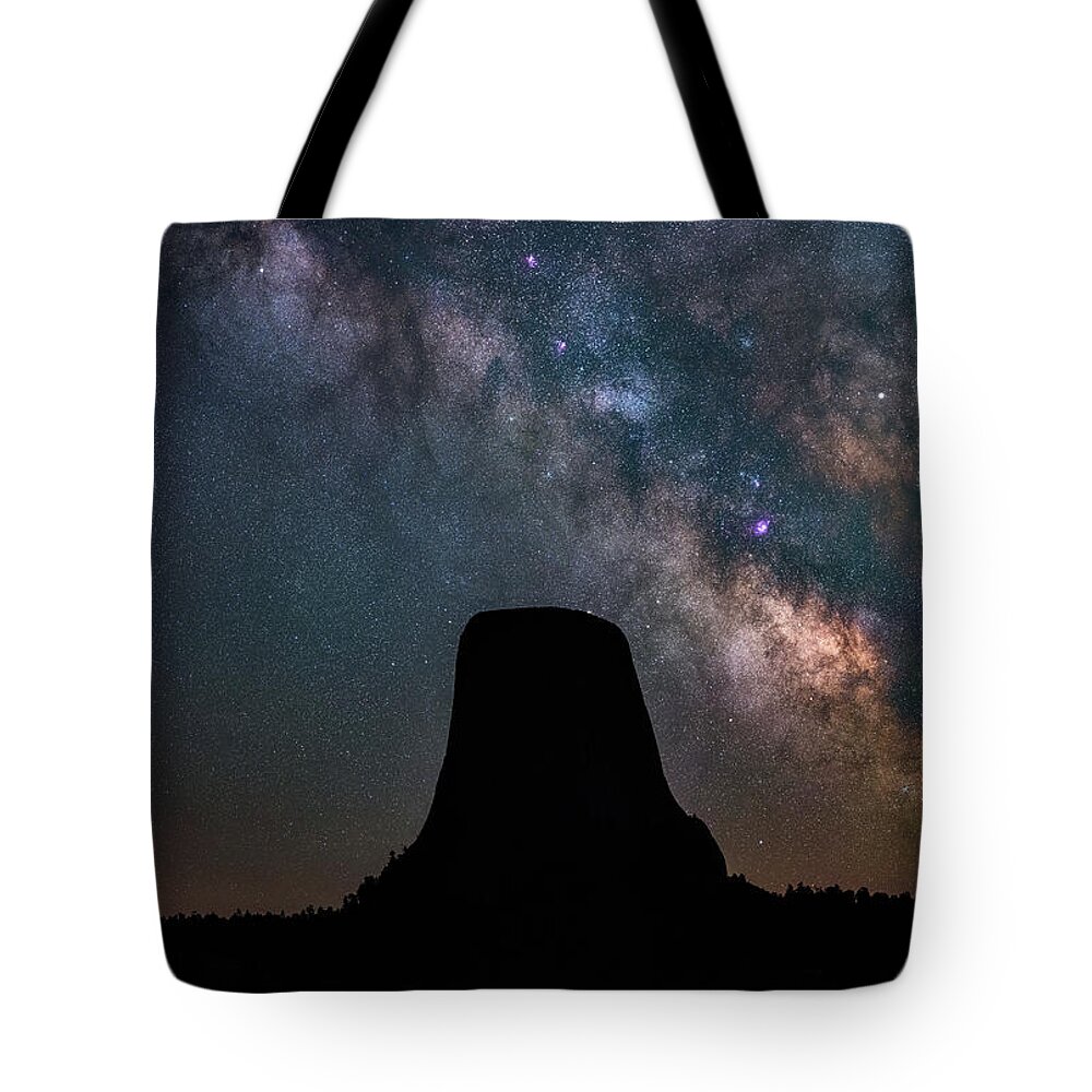Devils Tower Tote Bag featuring the photograph Closer Encounters by Darren White