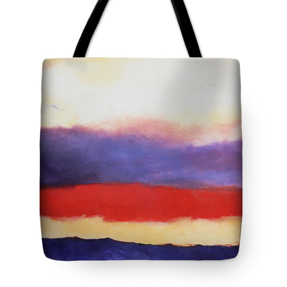 Cloud Tote Bag featuring the painting Cloud Layers 4 by M Diane Bonaparte