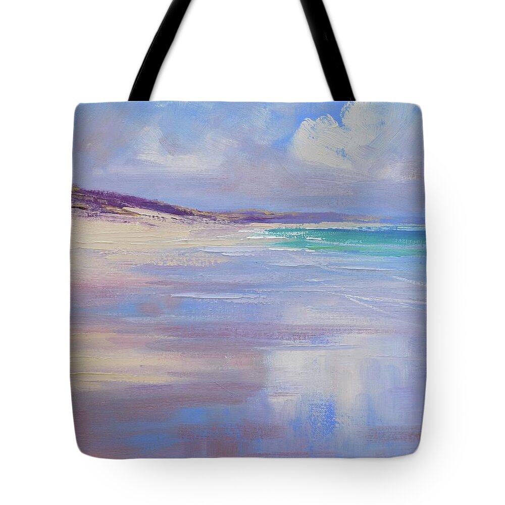 Nature Tote Bag featuring the painting Cloud reflections by Graham Gercken