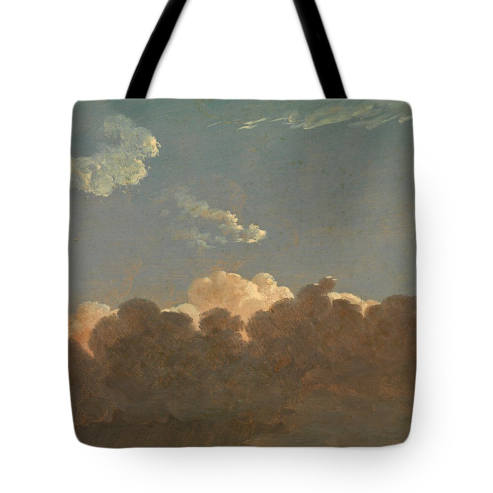 Simon Denis Tote Bag featuring the painting Cloud Study. Distant Storm by Simon Denis