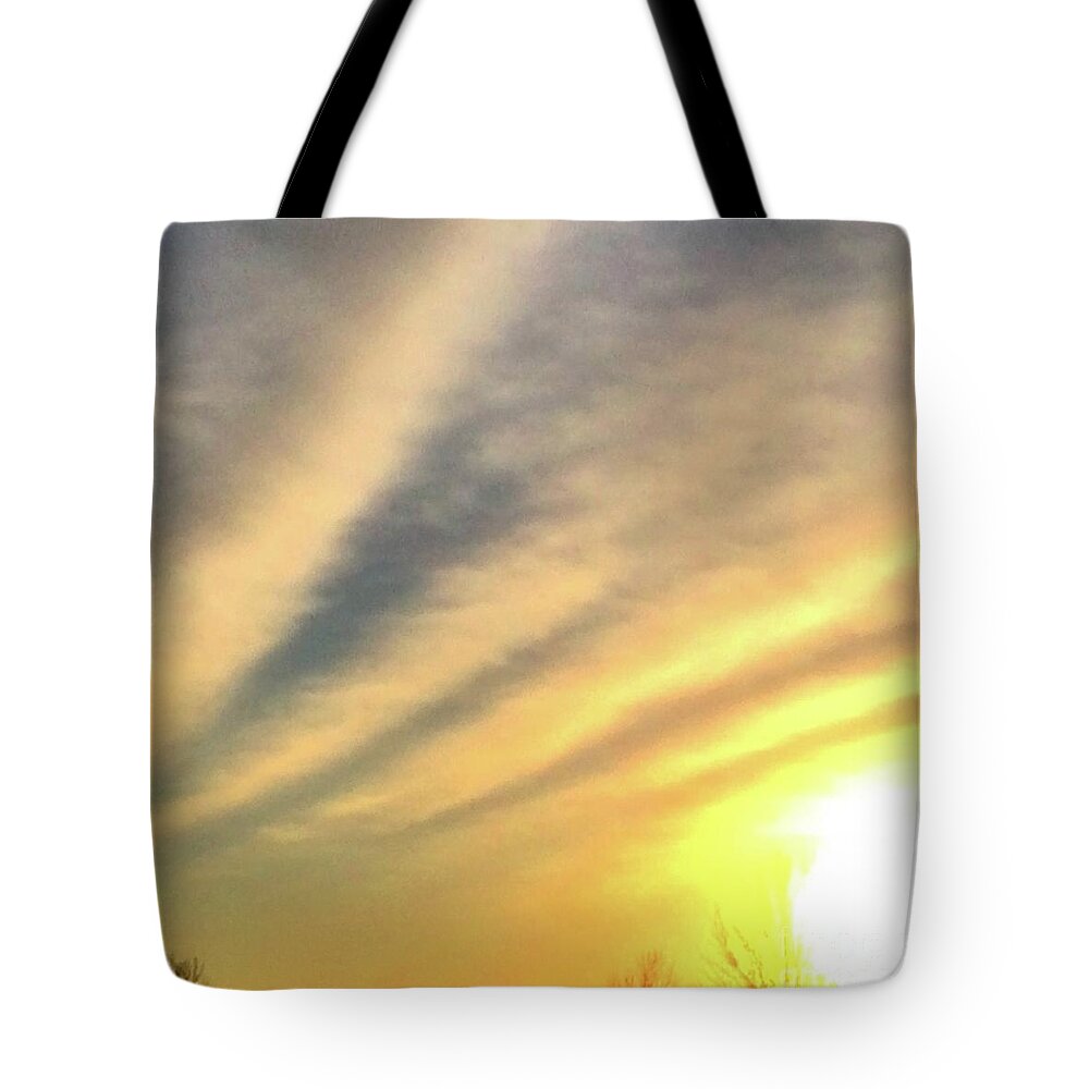 Clouds Tote Bag featuring the photograph Clouds and Sun by Sumoflam Photography