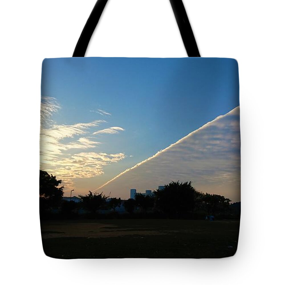 Cloud Photography Tote Bag featuring the painting Clouds by Color Color
