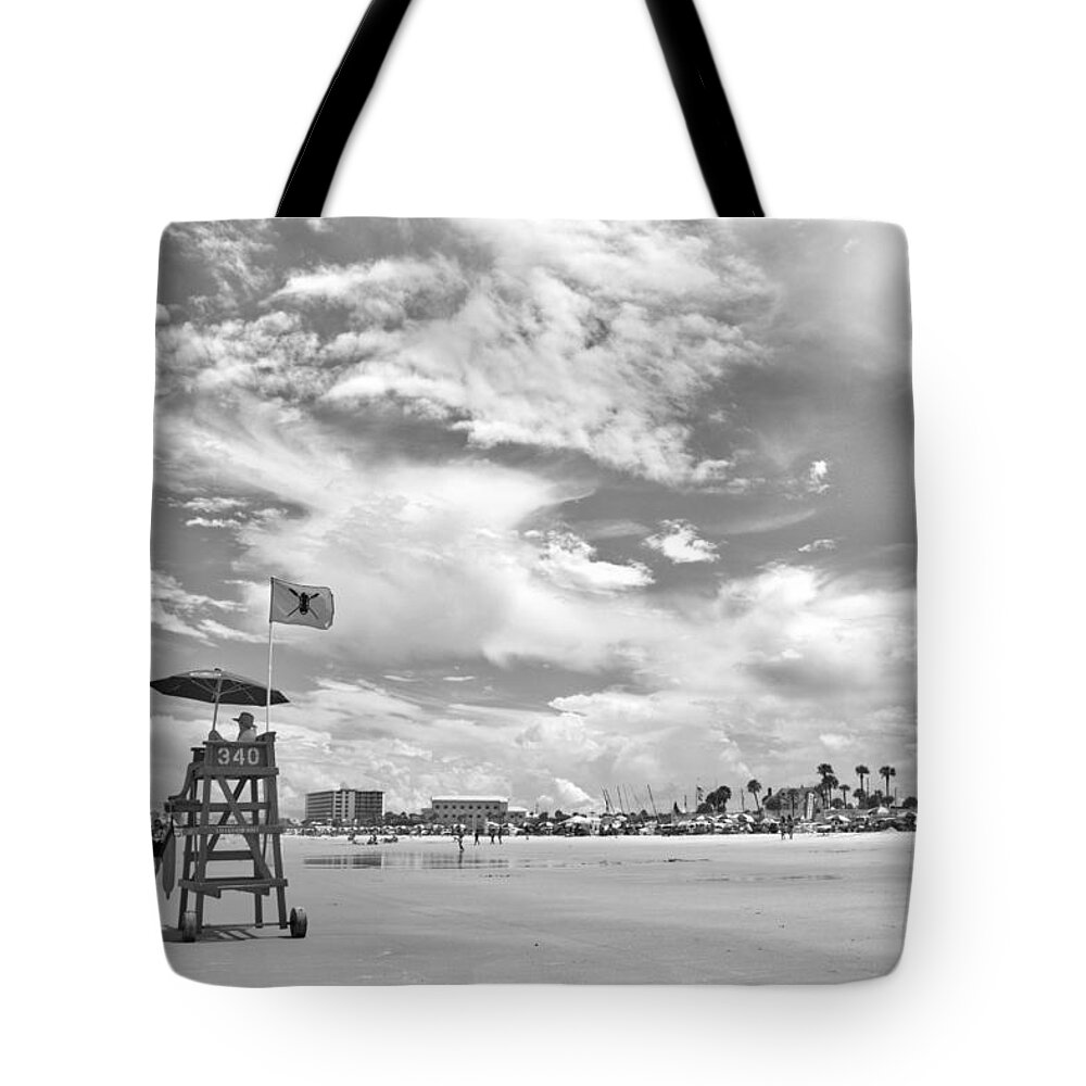 Alicegipsonphotographs Tote Bag featuring the photograph Clouds On The Beach by Alice Gipson